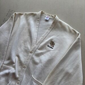 Vintage 90s Jerzees CU Boulder‎ Cardigan Sweater